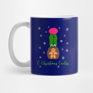 O Christmas Cactus - Hybrid Cactus In Gingerbread Man Pot Mug